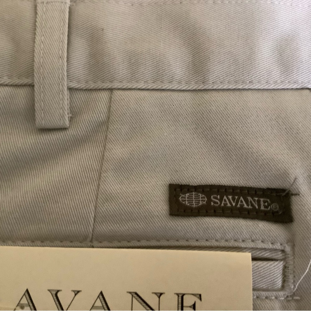 Savane Men's Chinos in stone and khaki - Picture 4 of 4